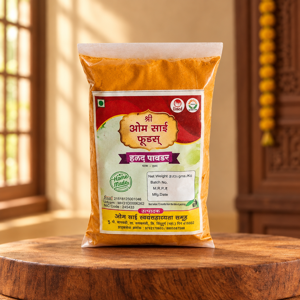 OMSAI Turmeric Powder, Natural, Healthy, Best Quality, Pack of 250gm