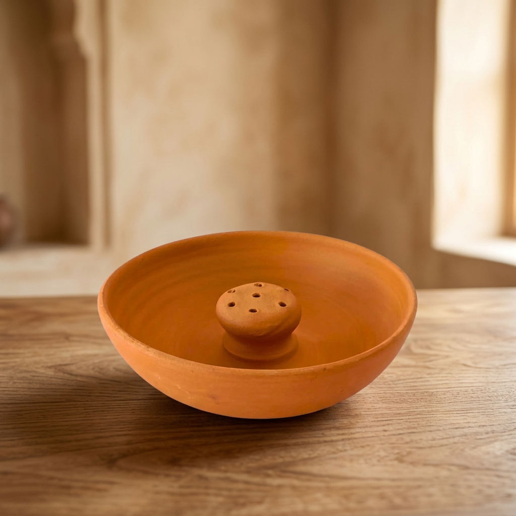 SADGURU Eco Friendly Agarbatti Stand Handcrafted from Natural Soil Traditional Pottery Craft by Local Artisans Pack of 1