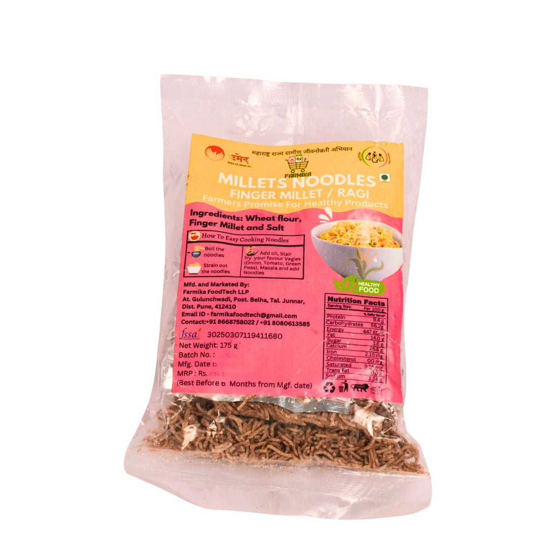 FARMIKA - Finger Millet Noodles | Natural, Pure, Traditional, Handmade | 175g