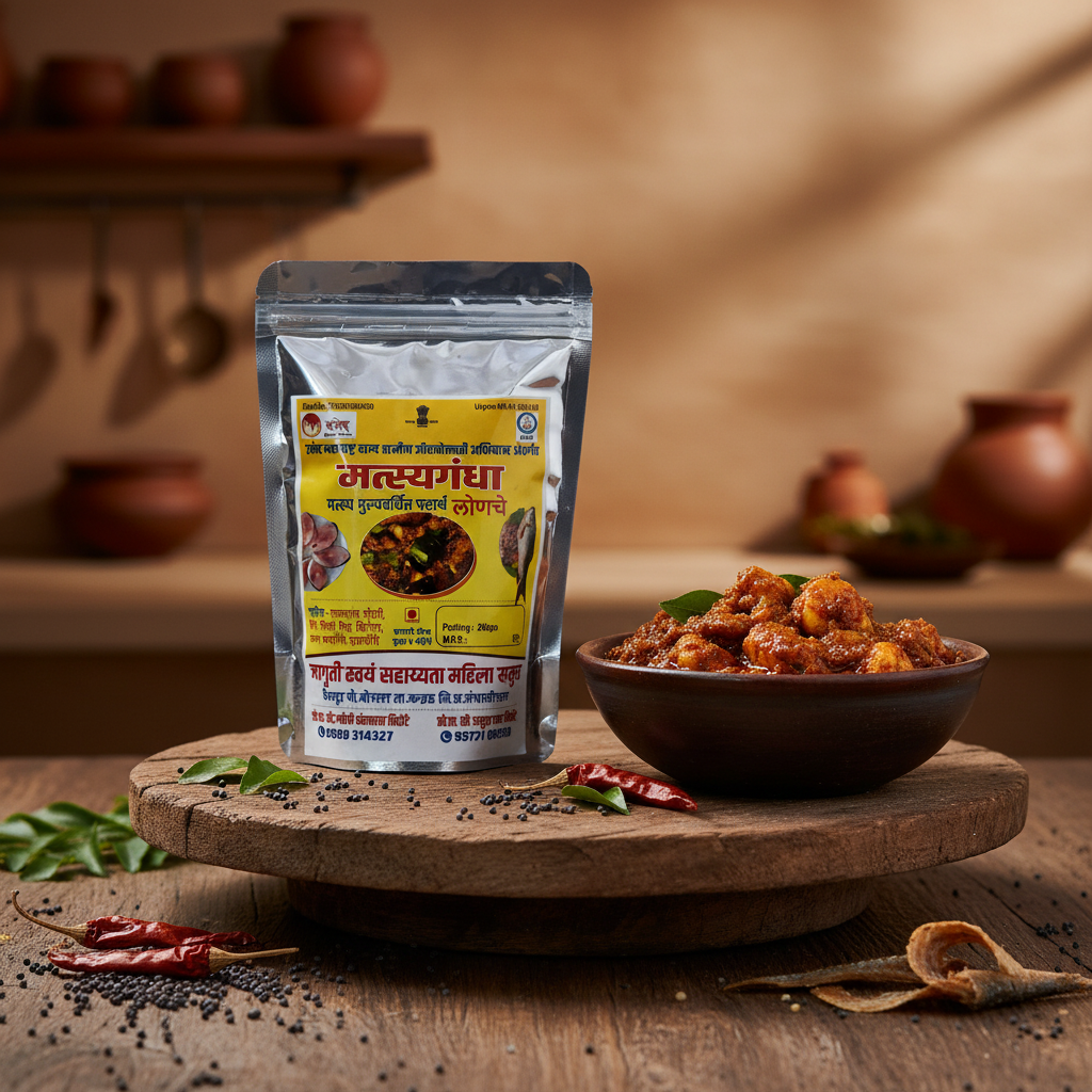 MATSYGANDHA Matsy Muly Vardhit Padarth Lonache Pack Of 100gm Traditional Seafood Pickle Coastal Condiment