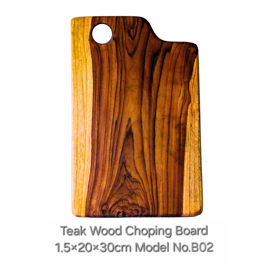 SHRUSHTI Furniture Teak Wood Chopping Board B02 Strong Sturdy Handcrafted Kitchen Essential for Daily Cutting Durable Natural Wood Board Pack of 1