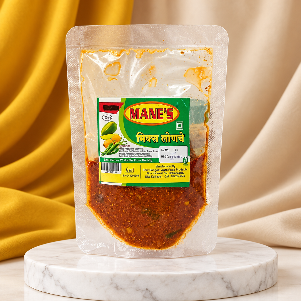 MANE Mix Pickle, Shri Sai SHG, Natural Ingredients, No Artificial Colour, Pack of 100 gm