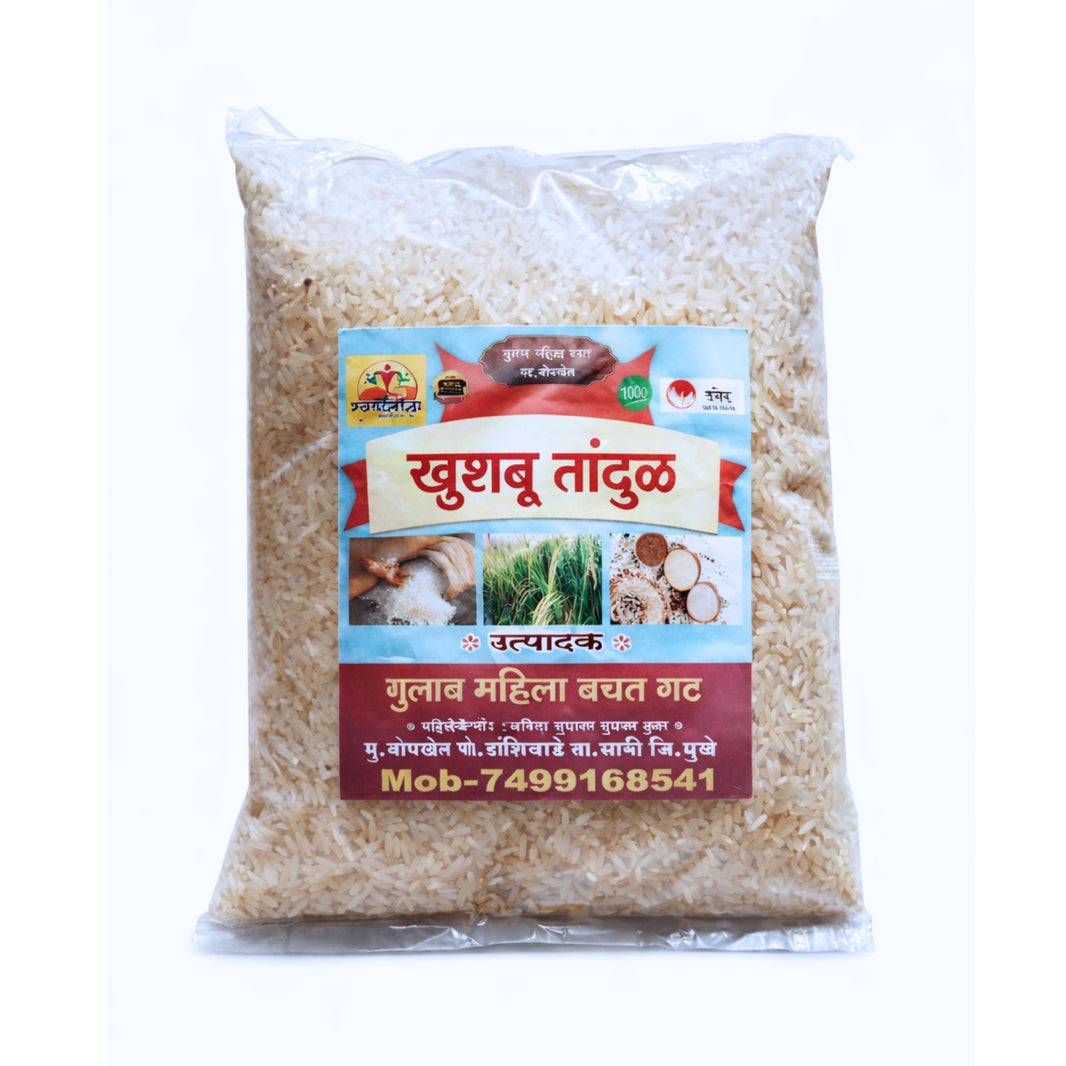GULAB Sonam Tandul Pack Of 1000gm Premium Rice Clean Natural Soft Texture Daily Cooking Authentic Quality