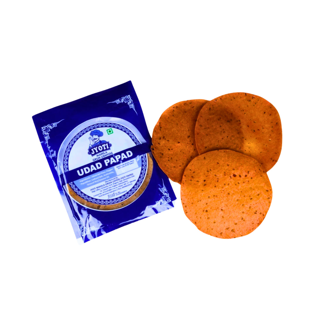 JYOTI Udid Papad | Handmade, Crisp & Flavorful, Authentic Taste, Ready to Fry | Pack of 100 gm