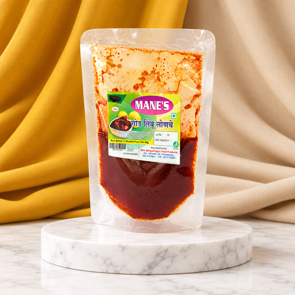 MANE Sweet Lemon Pickle, Shri Sai SHG, Natural Ingredients, No Artificial Colour, Pack of 100 gm