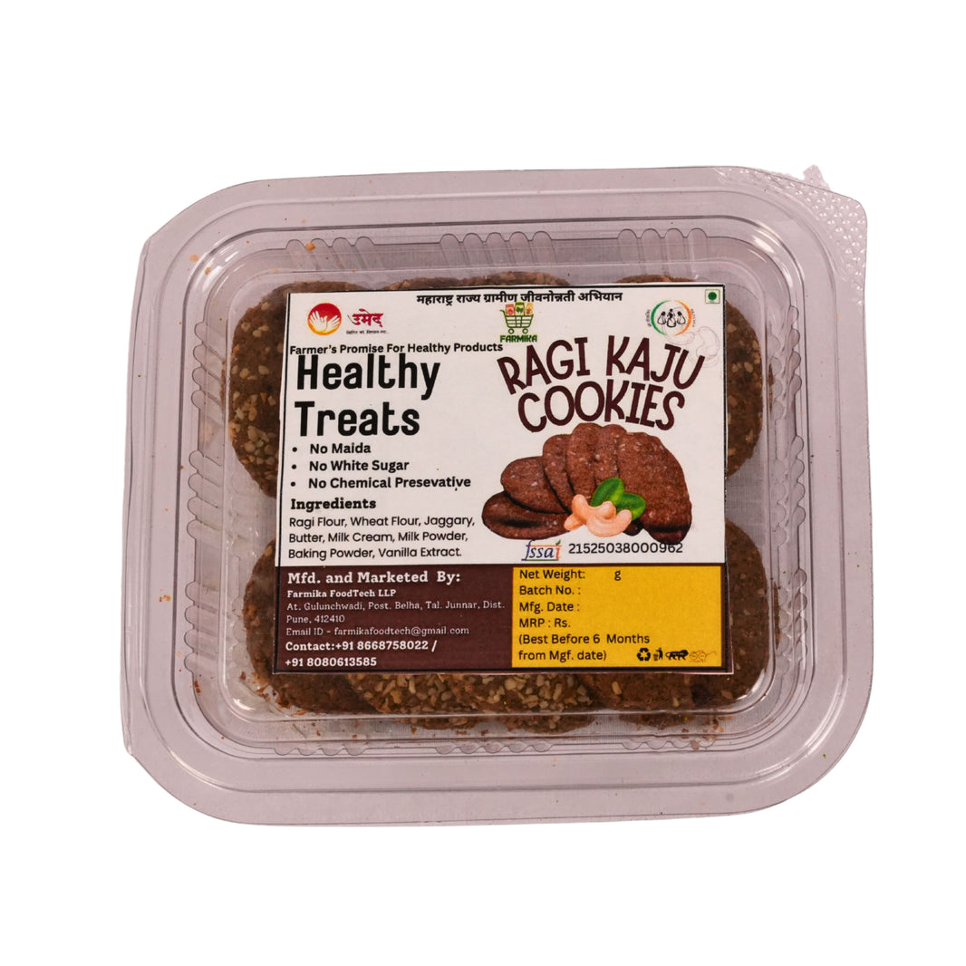 FARMIKA - Ragi Kaju Cookies | Natural, Pure, Traditional, Handmade | 100g