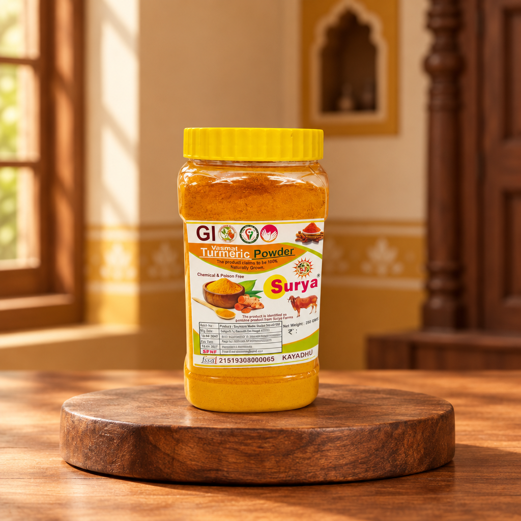 SURYA Halad Powder Pack Of 500gm Natural Turmeric Powder Rich Color Traditional Spice Ingredient