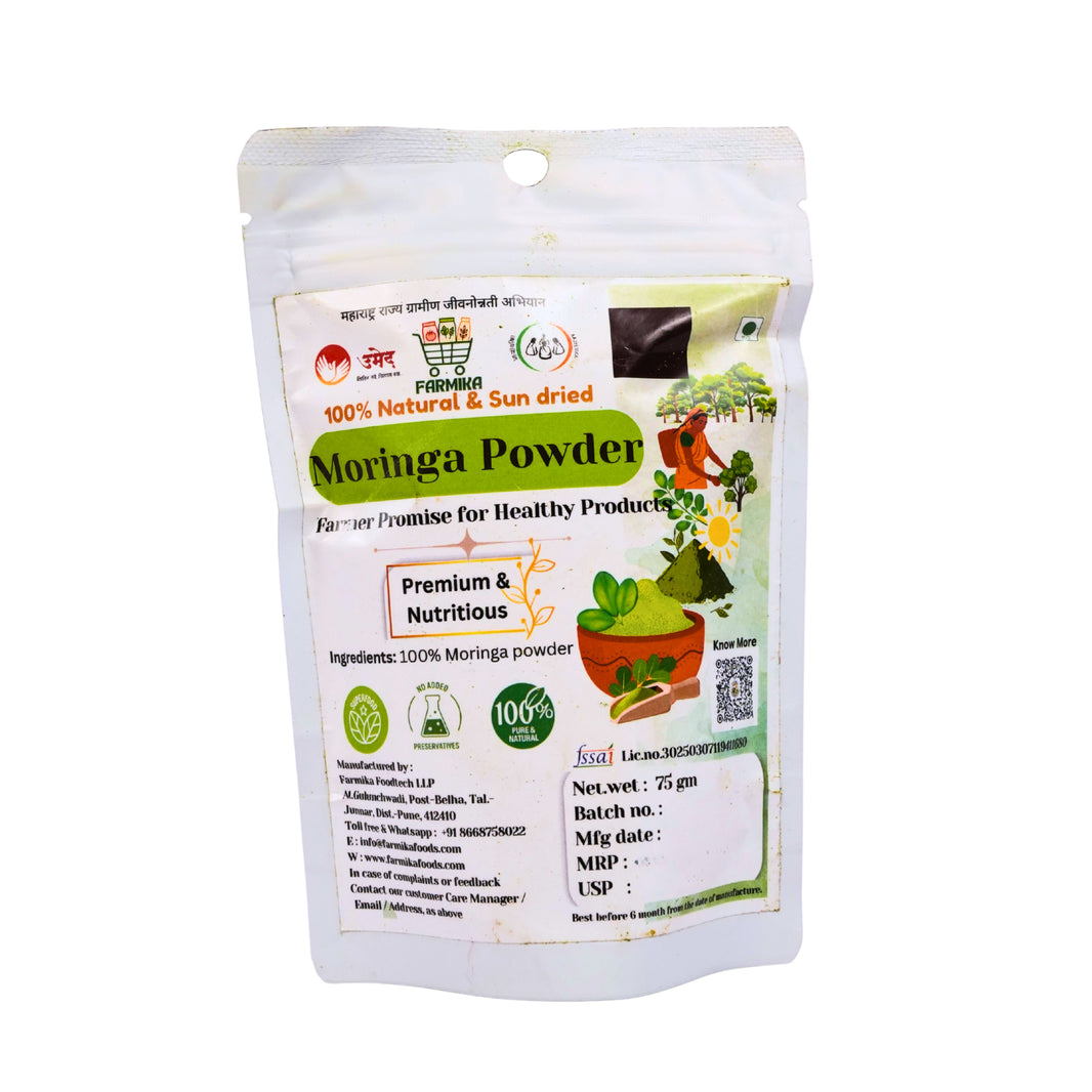 FARMIKA - Moringa Powder | Natural, Pure, Traditional, Handmade | 75g