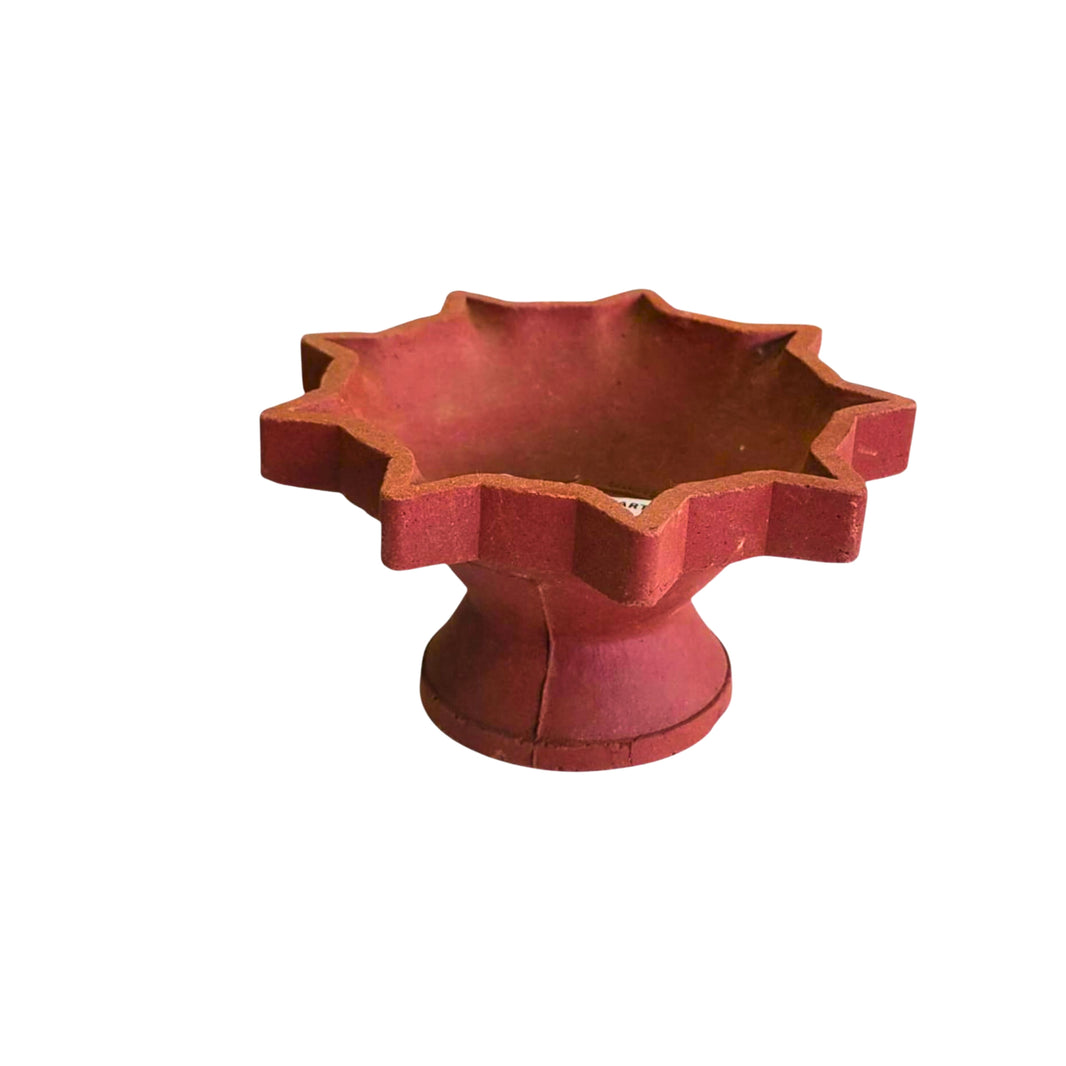 YASHASWINI MAHILA PG - Small Clay Samai Lamp | Natural, Pure, Traditional, Handmade | 1