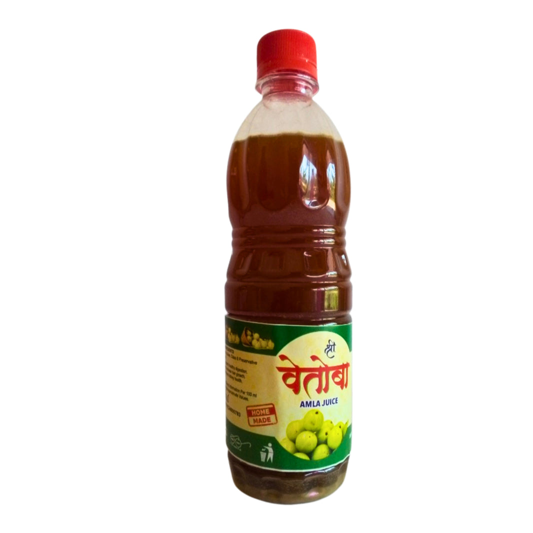 SHRI VETOBA MASALA PRODUCTS Sugarfree Awala Ginger Sarbat, Natural Ingredients, No Artificial Essence, Pack of 500 ml