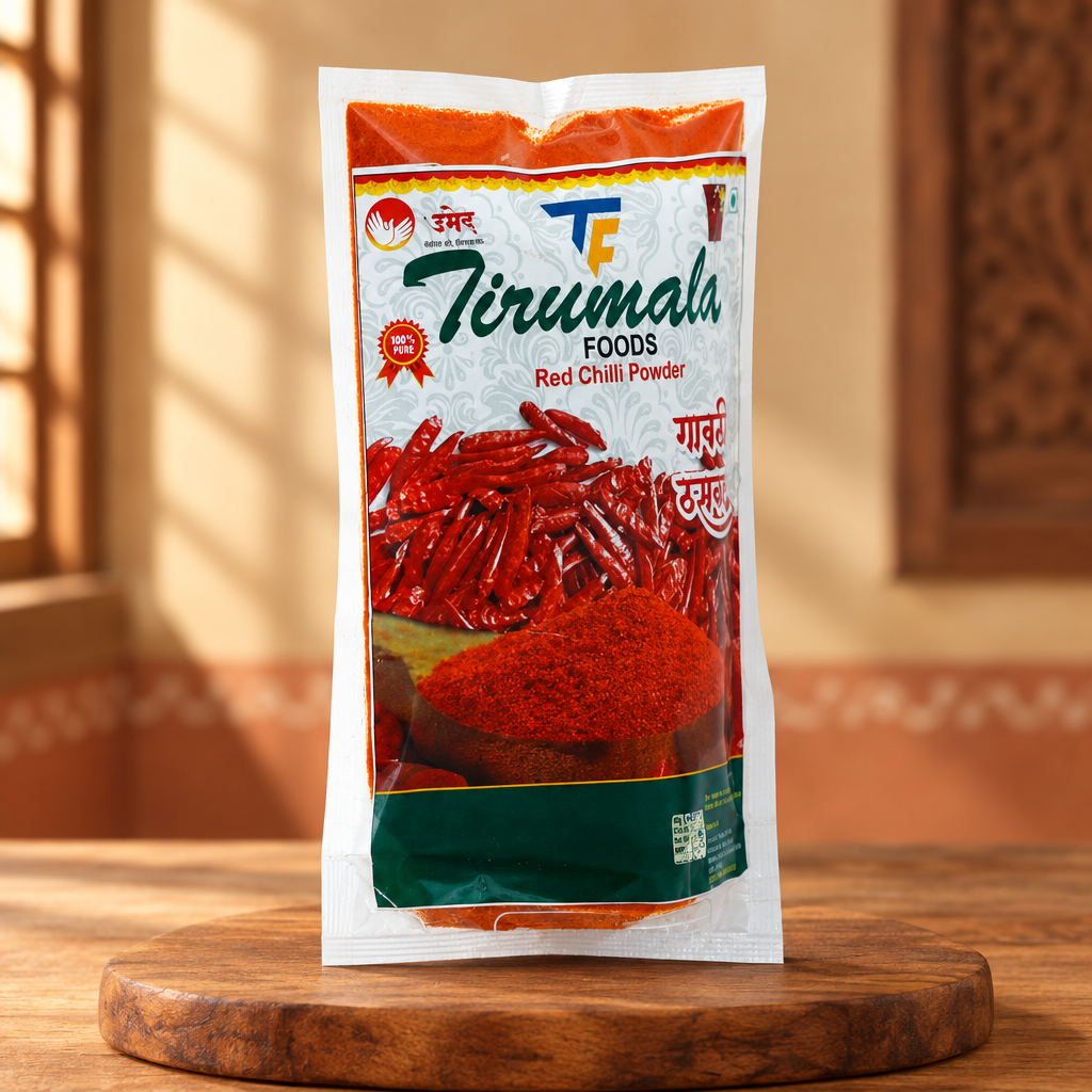 TIRUMALA, Red Chilli Powder, Premium, quality, Natural Healthly, pack of 250 gms X 2