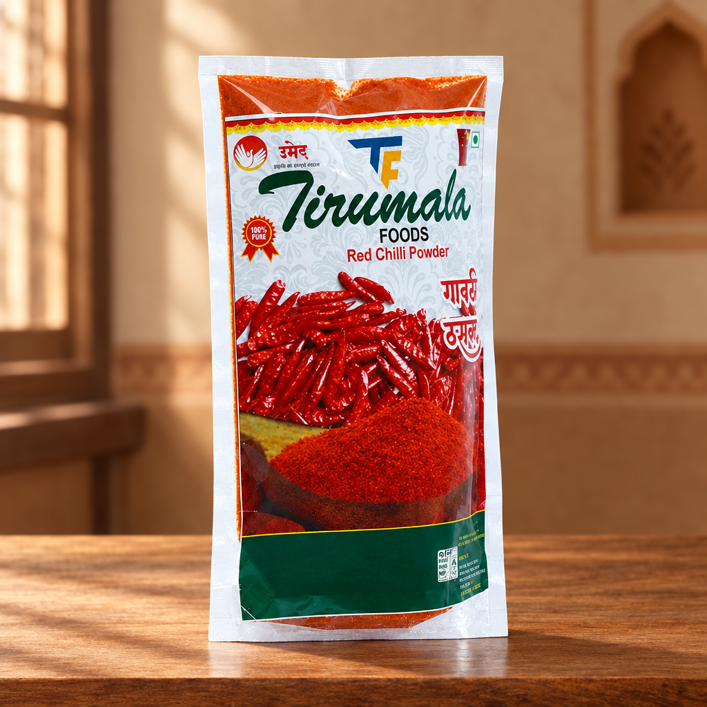TIRUMALA, Red Chilli Powder, Premium, quality, Natural Healthly, pack of 250gms