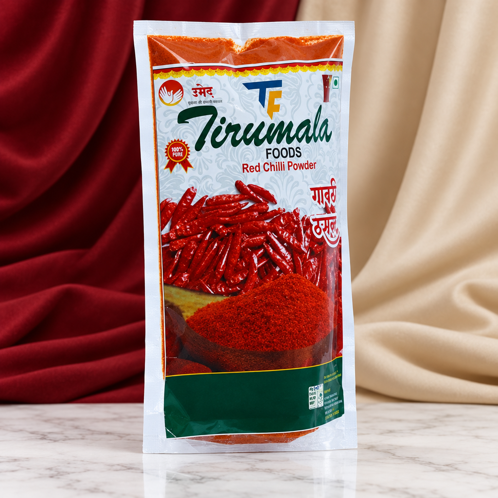TIRUMALA, Red Chilli Powder, Premium, quality, Natural Healthly, pack of 250gms