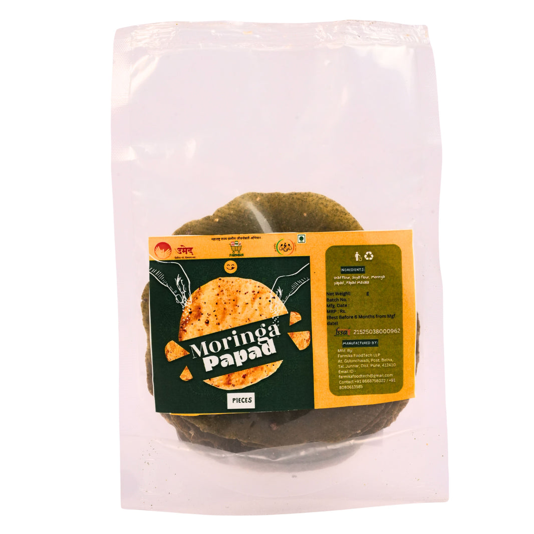 FARMIKA - Moringa Papad | Natural, Pure, Traditional, Handmade | 100g