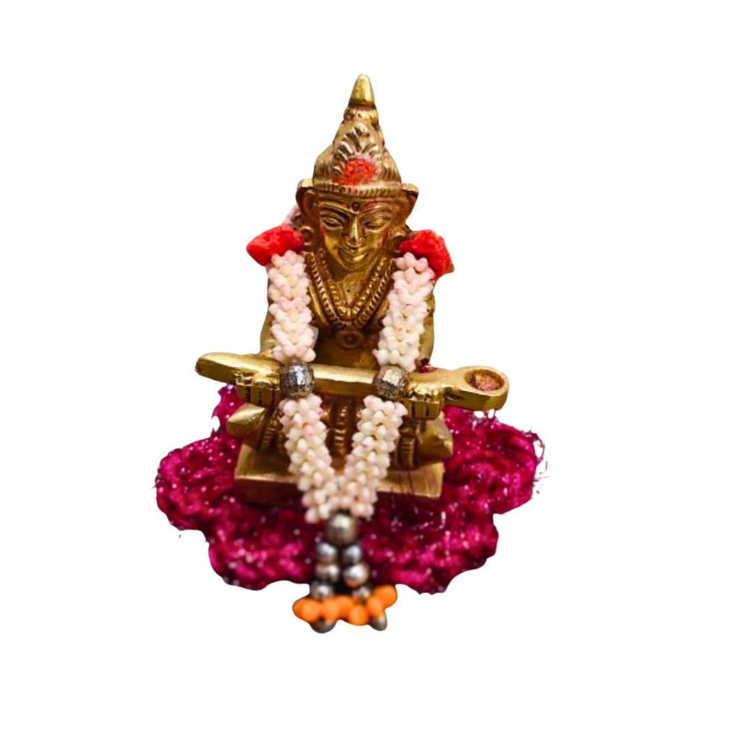 MORAYA Pink Velvet Pooja Aasan for God Idol/Chowki Aasan, Kapda Cloth for Puja, Shelf Home Mandir, God Idol Sitting and Temple, Small, Rukhamini SHG, Pack Of 1