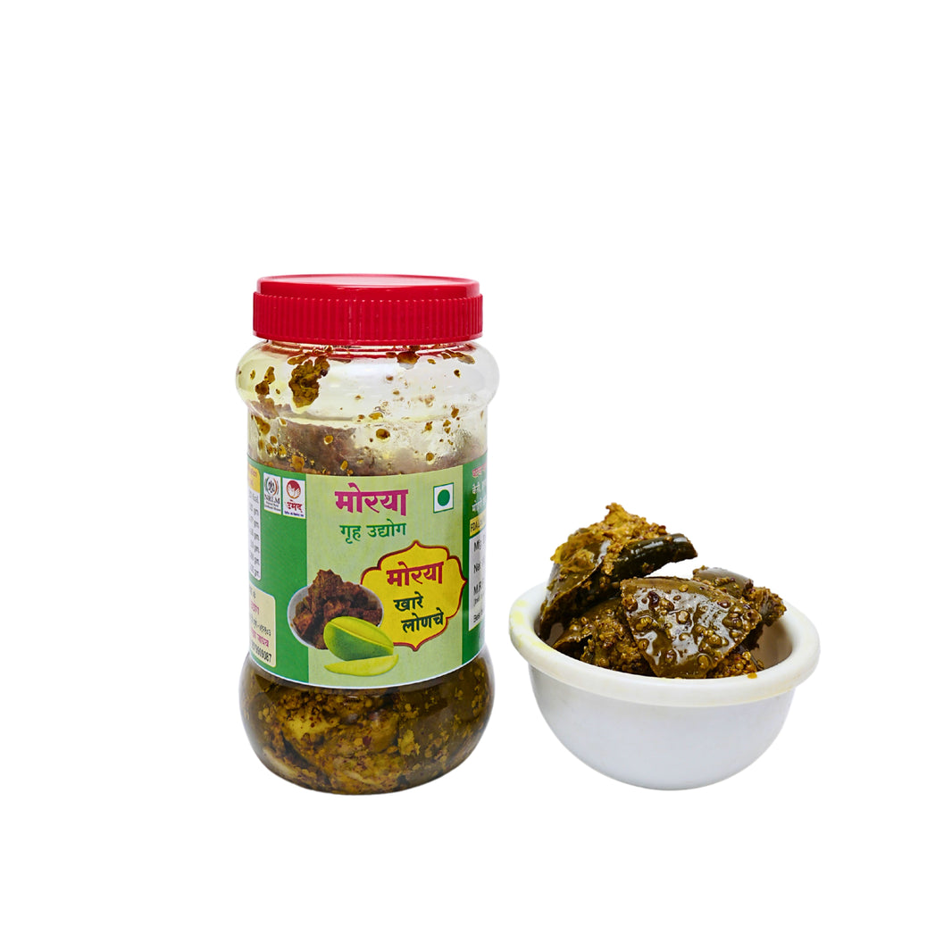 MORYA, Khare Lonche – Sour Raw Mango Pickle, Natural Ingredient, No Artificial Essence, Pack of 500 gms