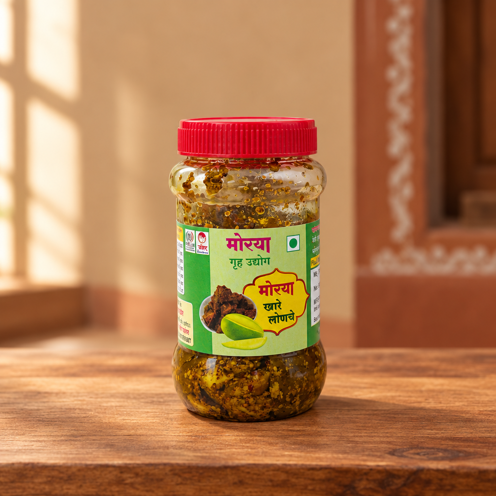 MORYA, Khare Lonche – Sour Raw Mango Pickle, Natural Ingredient, No Artificial Essence, Pack of 500 gms