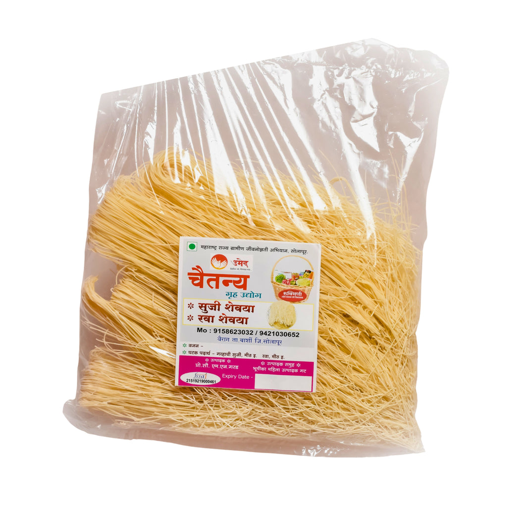 CHAITANY GRUH UDYOG Ravyachi Shevai Smooth Texture Rava Noodles Quick Cooking Light Breakfast Traditional Maharashtrian Food 500 gm