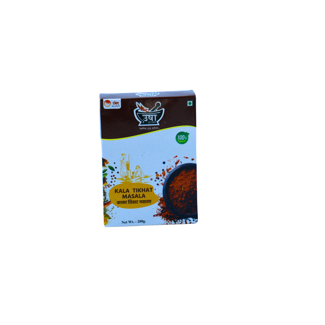 USHA GRUHDYOG, Kala Tikhat Masala, Navjyot SHG, No Added Colours & No Preservatives, Pack Of 200 gm