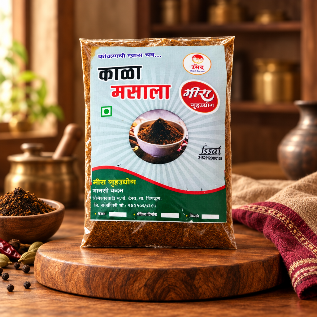 Meera Kala Masala Traditional Maharashtrian Spice Blend for Authentic Recipes Deep Aroma Bold Taste SHG Made Kitchen Essential Pack of 200 gm