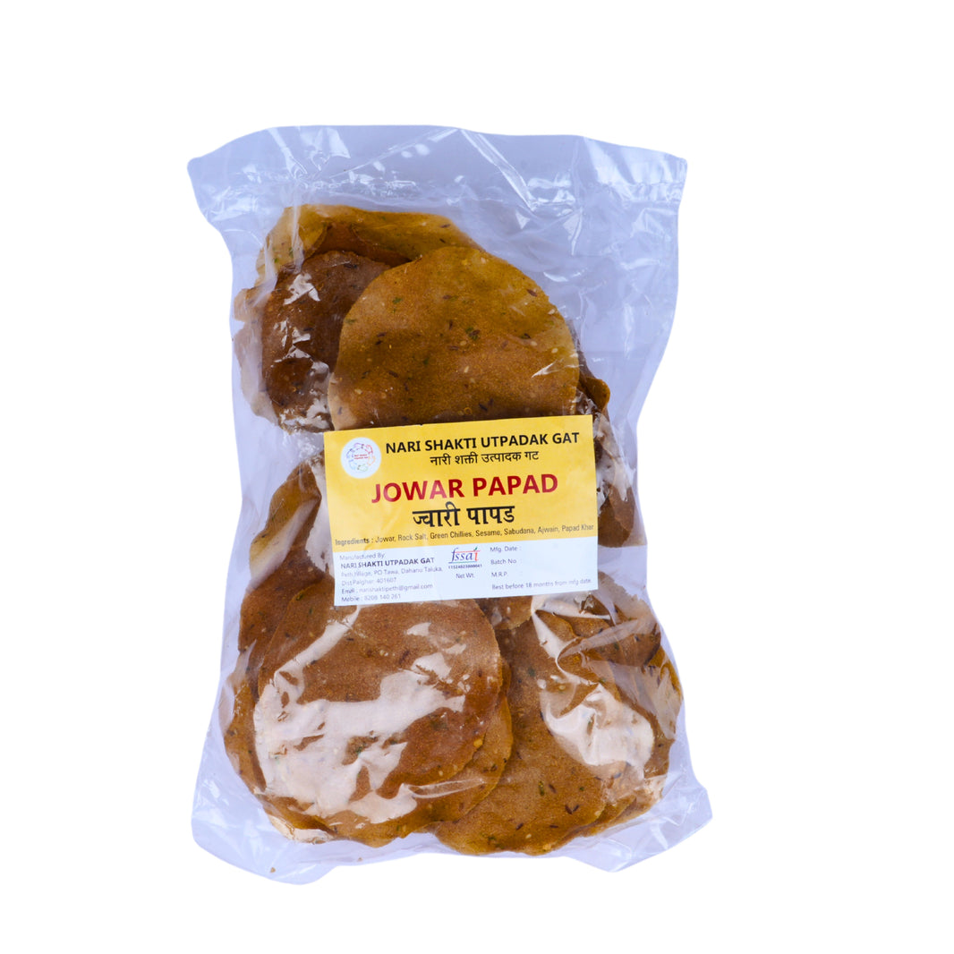 NARISHAKTI Jwari Papad | Finely Crafted, Authentic Recipe, Premium Quality, Ideal for Home & Gifting | Pack of 250gm