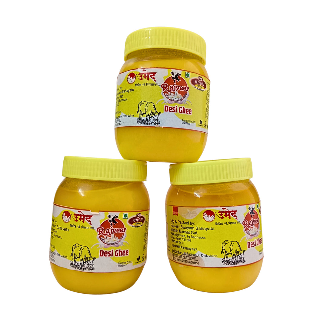 RAJVEER DESI Ghee, Made By Milk, Rajveer SHG, No Artificial Essence, pack of 500 ml