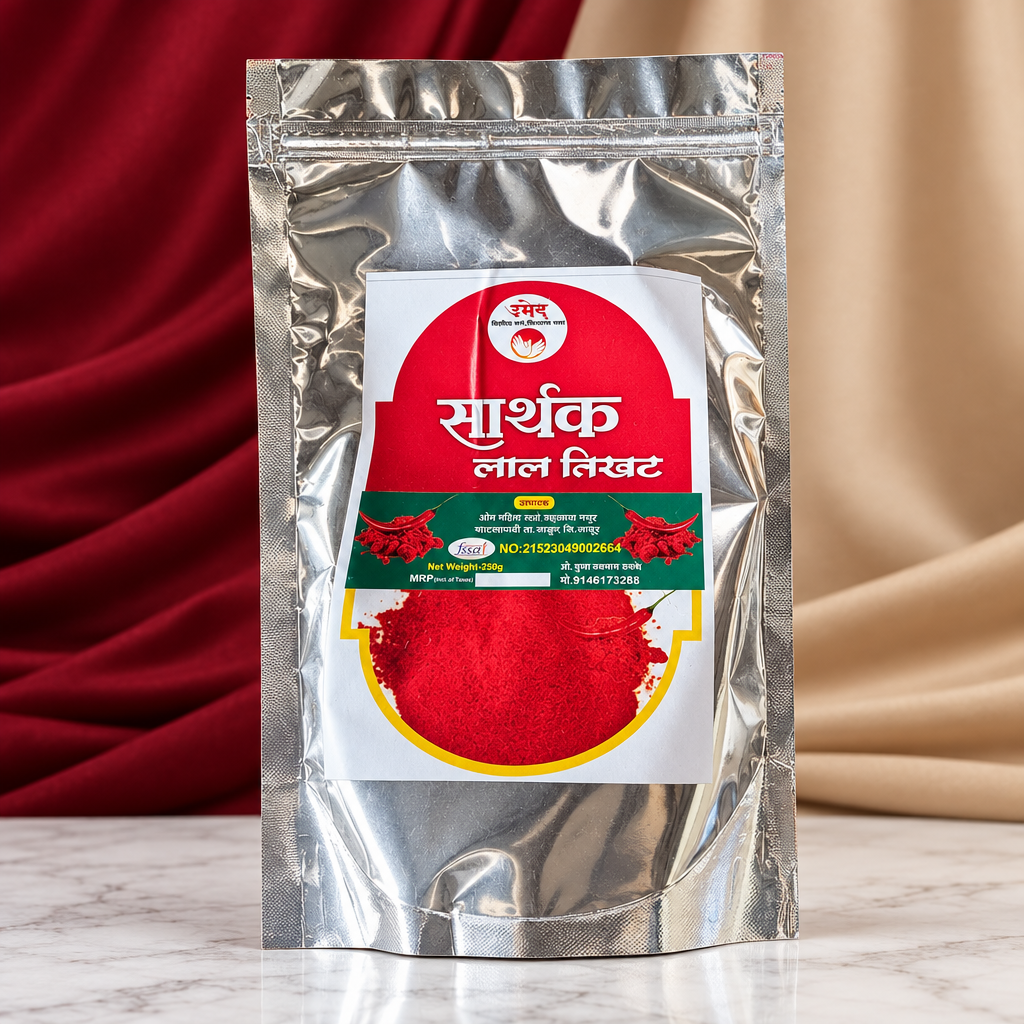 SARTHAK Red Chilli Powder Spicy Red Chilli Powder Natural Colour Strong Pungency 250 gm