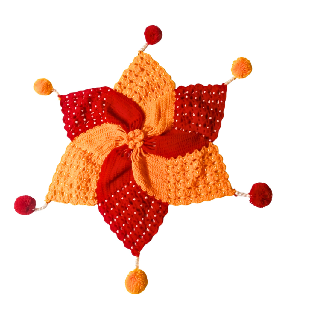 SAI SAMARTH Flower Handkerchief Pack Of 1 Item Handcrafted Floral Decorative Textile Gift Accessory
