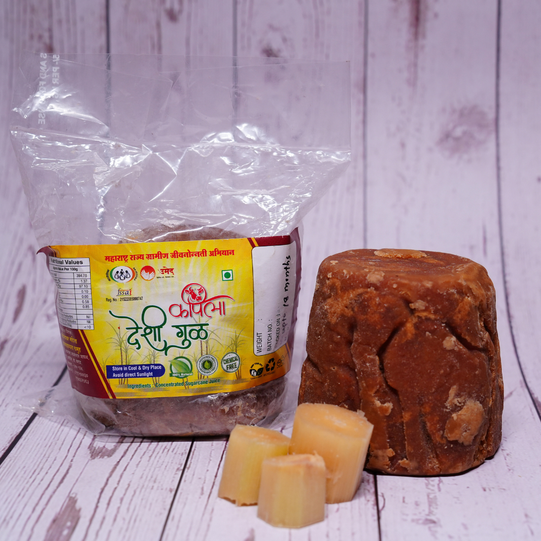 KAPILA Pure Deshi Gul (Jaggery), Natural, Chemical Free, 450gm