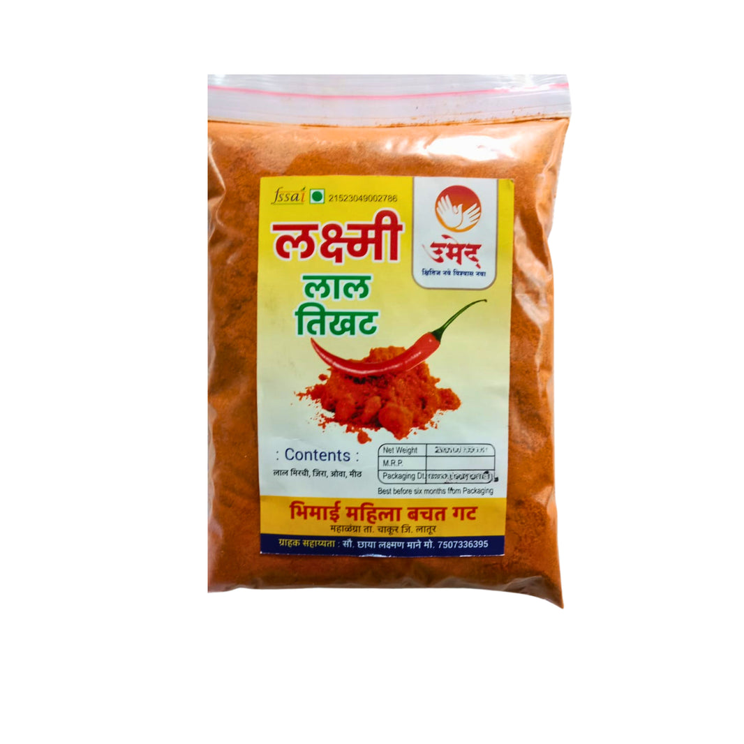 Lakshmi Red Chilli Powder, Lal Tikhat, Bhimai SHG, No Added Colours & No Preservatives, Pack Of 250 gm
