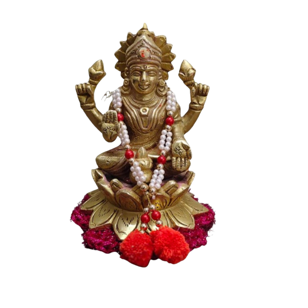 MORAYA Pink Velvet Pooja Aasan for God Idol/Chowki Aasan, Kapda Cloth for Puja, Shelf Home Mandir, God Idol Sitting and Temple, Large, Rukhamini SHG, Pack Of 1