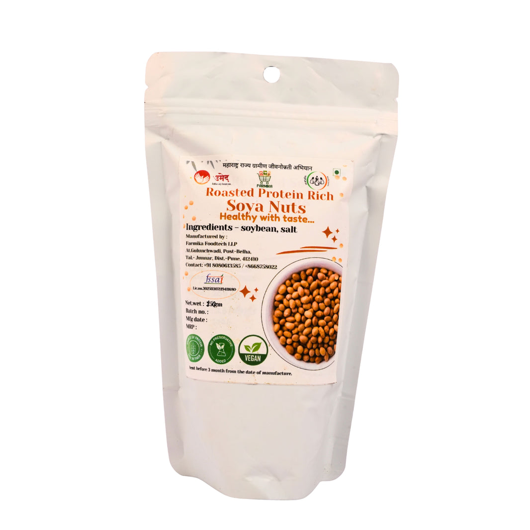 FARMIKA - Roasted Soya Nuts | Natural, Pure, Traditional, Handmade | 160g
