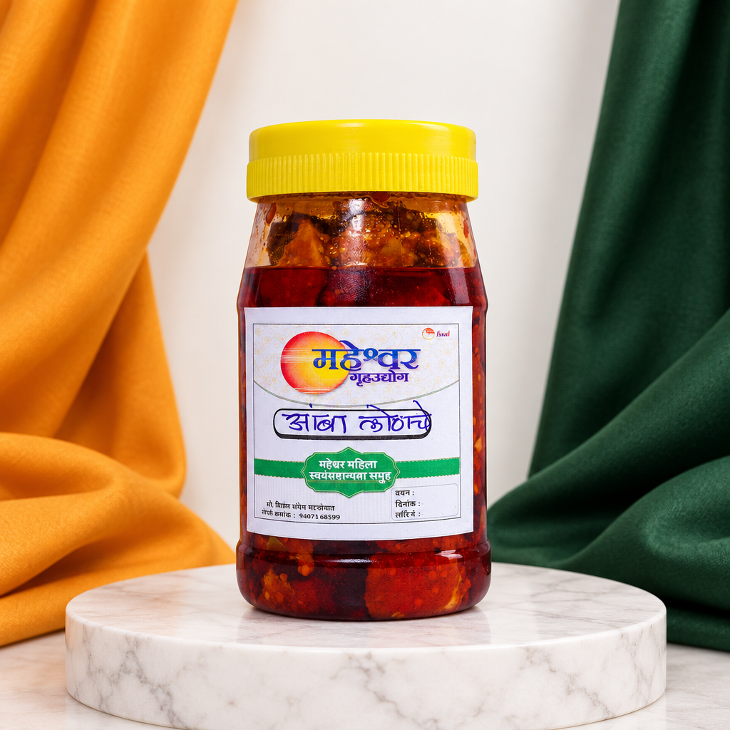 MAHESHWAR, Spicy Mango Pickle, Natural Ingredient, No Artificial Essence,Pack of 100 gm