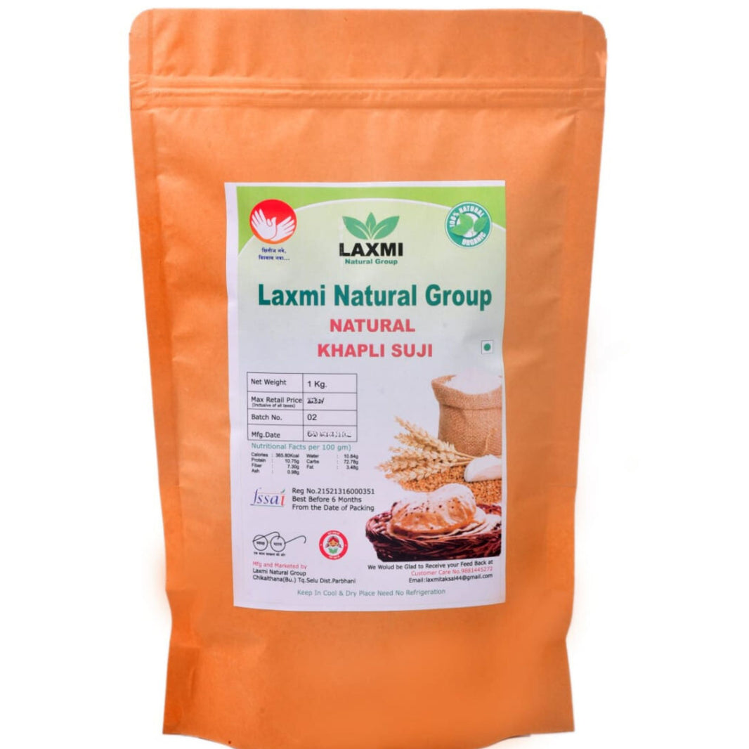 LAXMI NATURAL Khapli Suji, Made By Natural Ingredients, No Artificial Chemical, Pack of 1000 gm