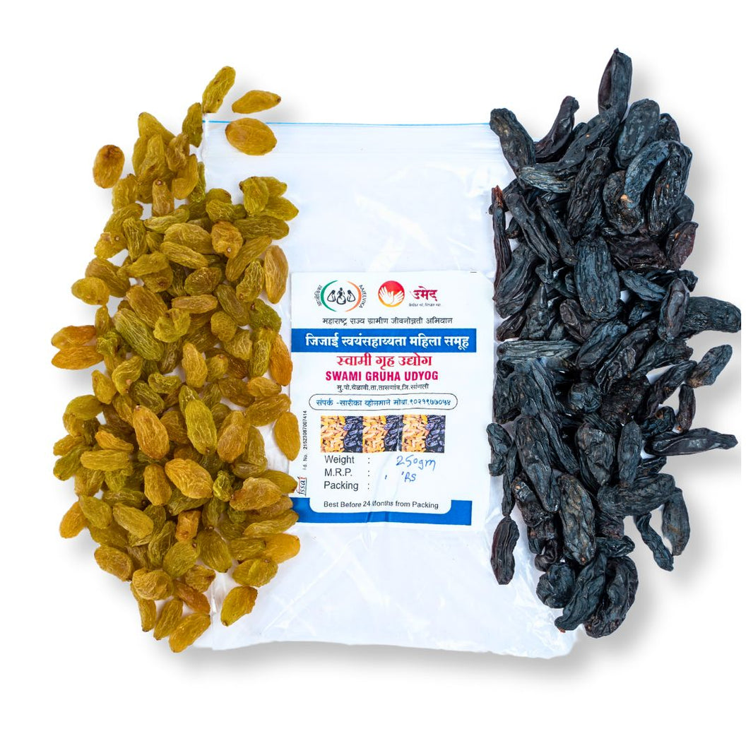 SWAMI GRUHUDYOG, Jijai SHG,Rasins, Healthy, Nutritious, Natural Flavour, Pack of 250 gm