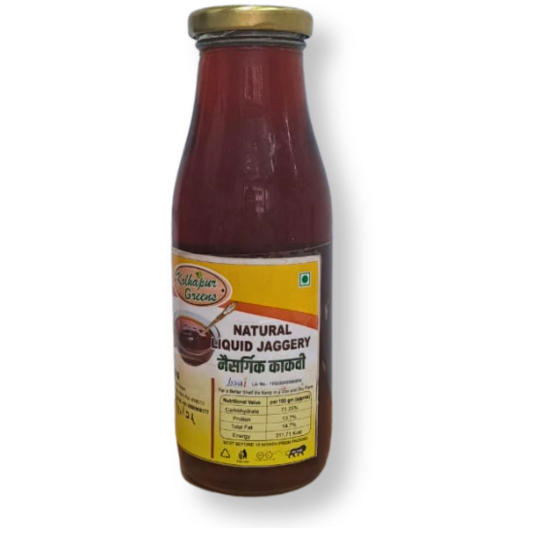 KOLHAPUR GREENS Pure Deshi Gul Kakavi  (Pure Liquid Jaggery), Sakhi SHG, Natural, Chemical Free, 300ml Bottle