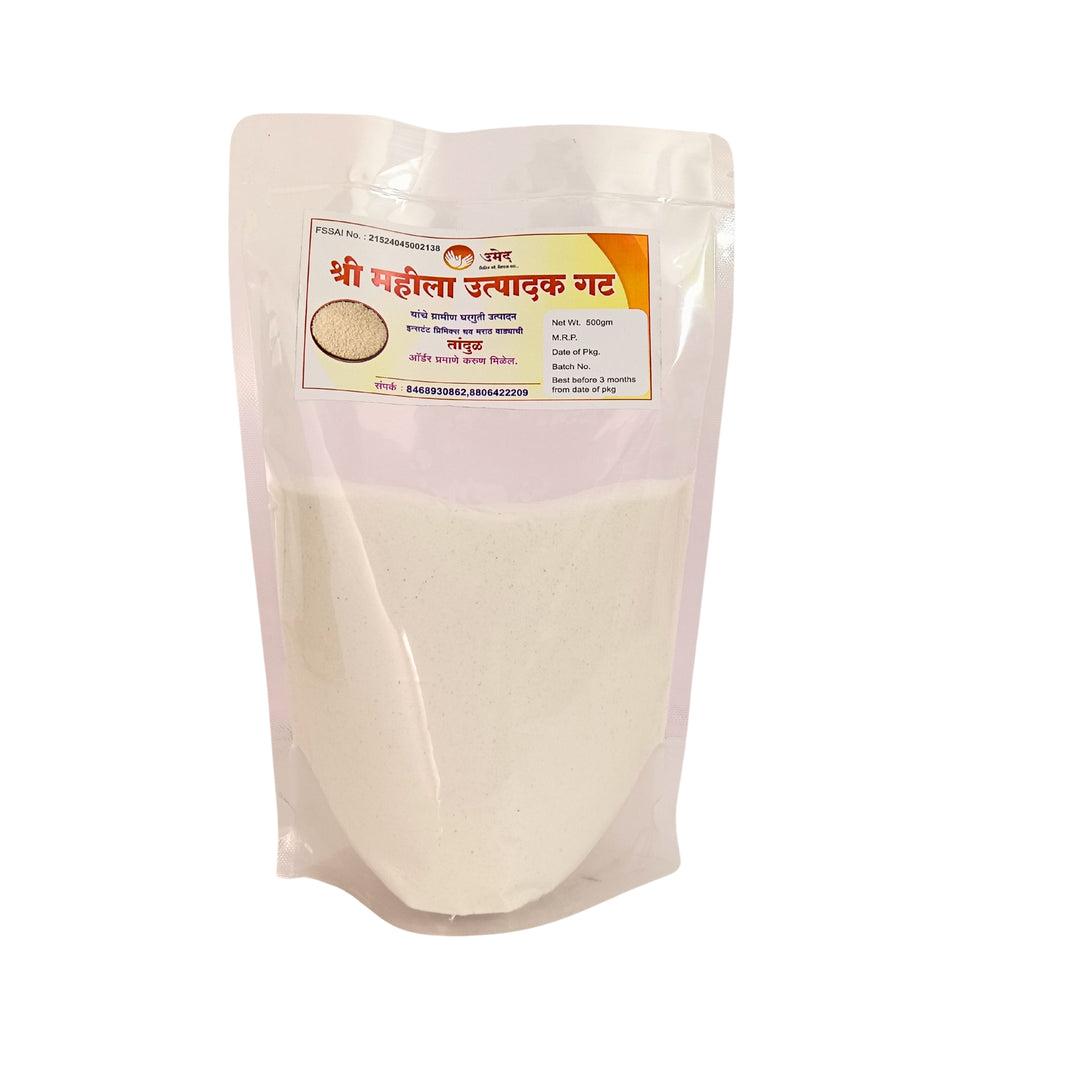 SHREE Rice Flour, Shree Mahila Utpadak gat, Healthy, Highly Fiberous, Natural Flavour, Pack Of 500gm