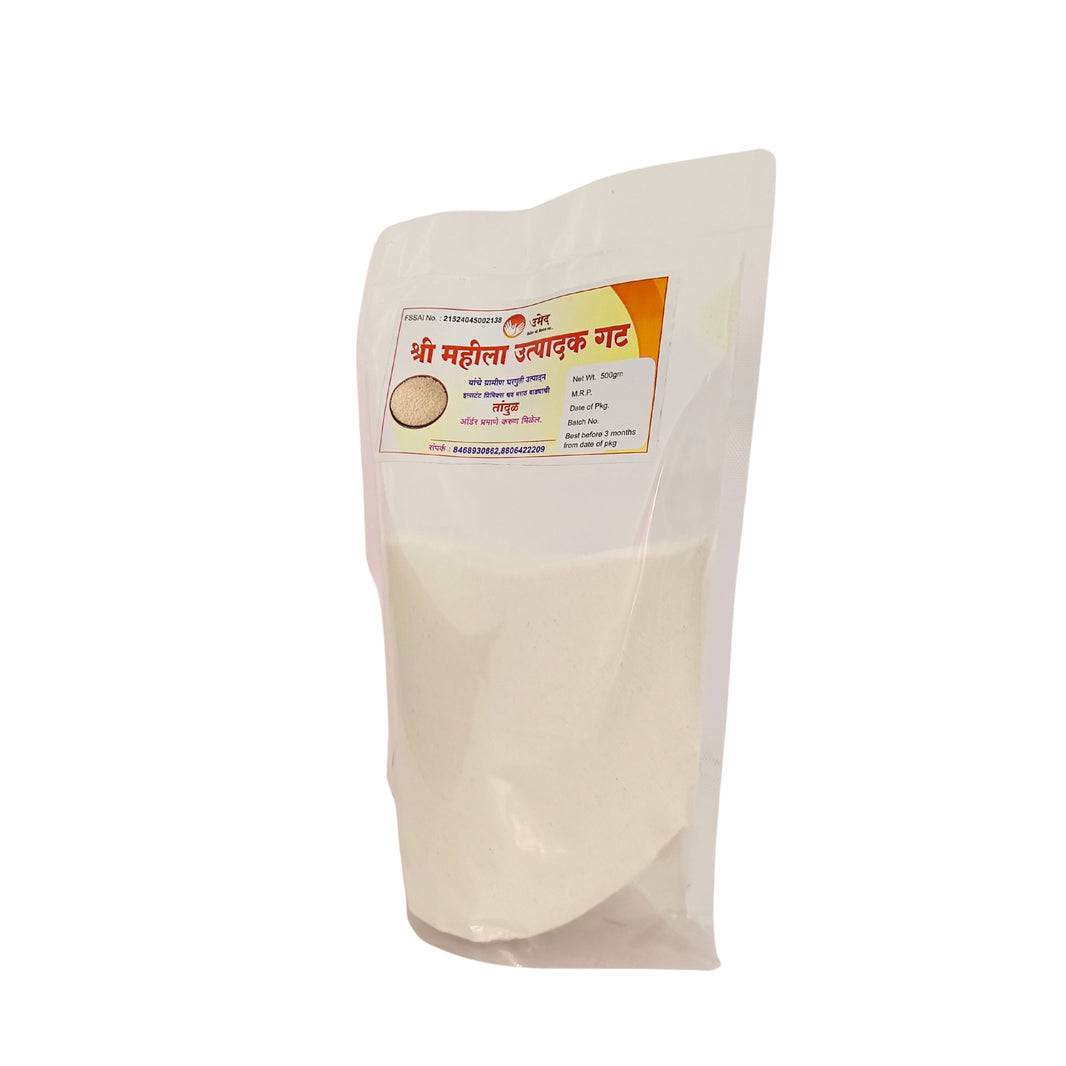 SHREE Rice Flour, Shree Mahila Utpadak gat, Healthy, Highly Fiberous, Natural Flavour, Pack Of 500gm