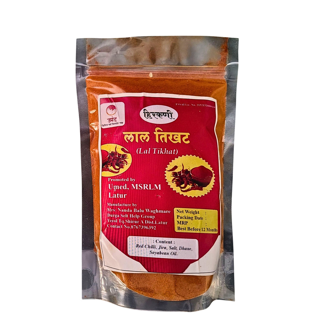 HIRKANI Lal Tikhat Spicy Red Chilli Powder Strong Pungency Natural Colour Traditional Grinding Chemical Free 250 gm