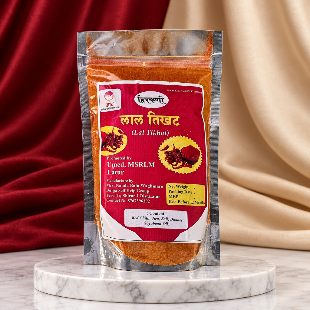 HIRKANI Lal Tikhat Spicy Red Chilli Powder Strong Pungency Natural Colour Traditional Grinding Chemical Free 250 gm