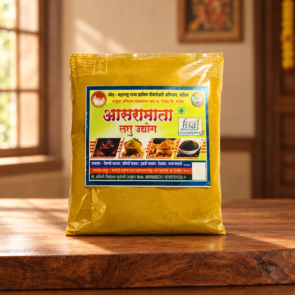 AASARAMATA – Turmeric Powder - Premium Quality, Handmade with Care, Authentic, Durable - Pack of 250 gm