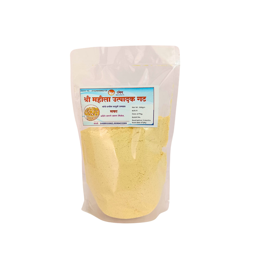 SHREE Corn Flour, Maize Flour, Maka Pith, Shree Mahila Utpadak gat, Healthy, Highly Fiberous, Natural Flavour, Pack Of 500gm
