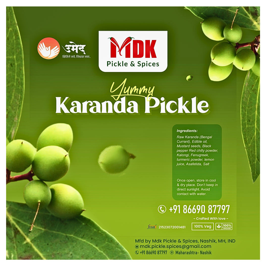 MDK – Karavand Pickle tangy, wild-berry, traditional Pack of 200 gm