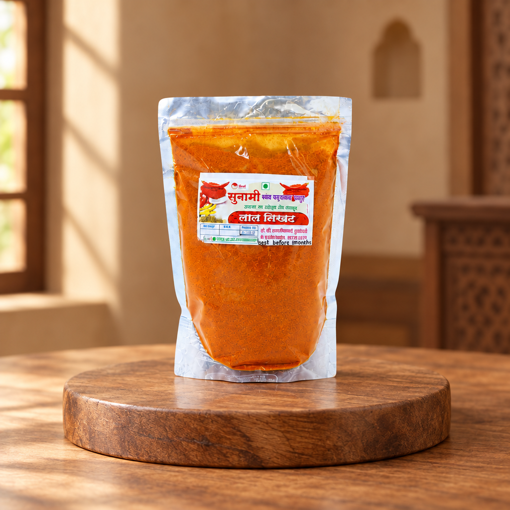 SUNAMI, Red Chilli Powder, Lal Tikhat, Sunami SHG, No Added Colours & No Preservatives, Pack Of 500 gm