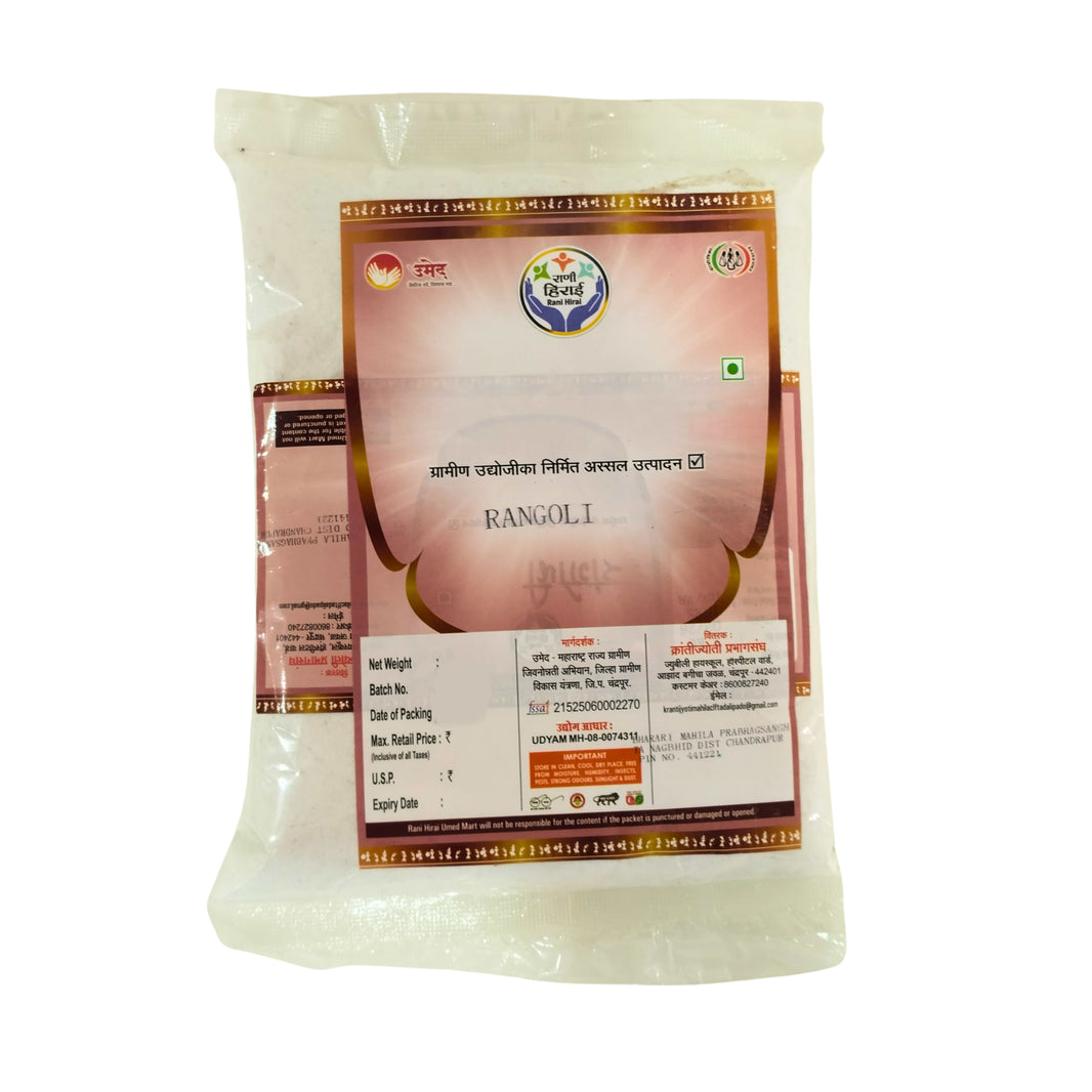 RANI HIRAI White Rangoli Powder Pack Of 1000gm Traditional Festival Decorative Floor Art Pooja Design Authentic Quality