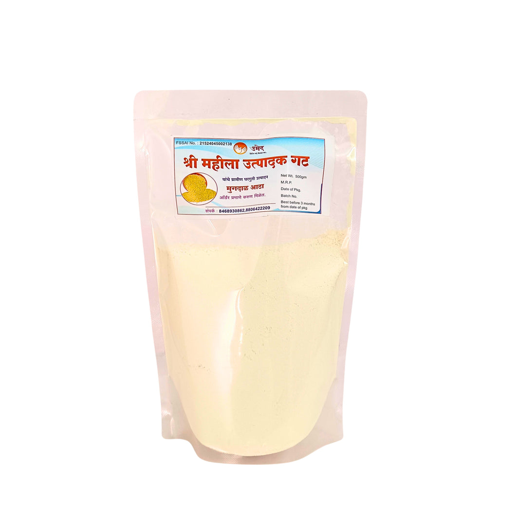 SHREE Mungdal Flour, Shree Mahila Utpadak gat, Healthy, Highly Fiberous, Natural Flavour, Pack Of 500gm