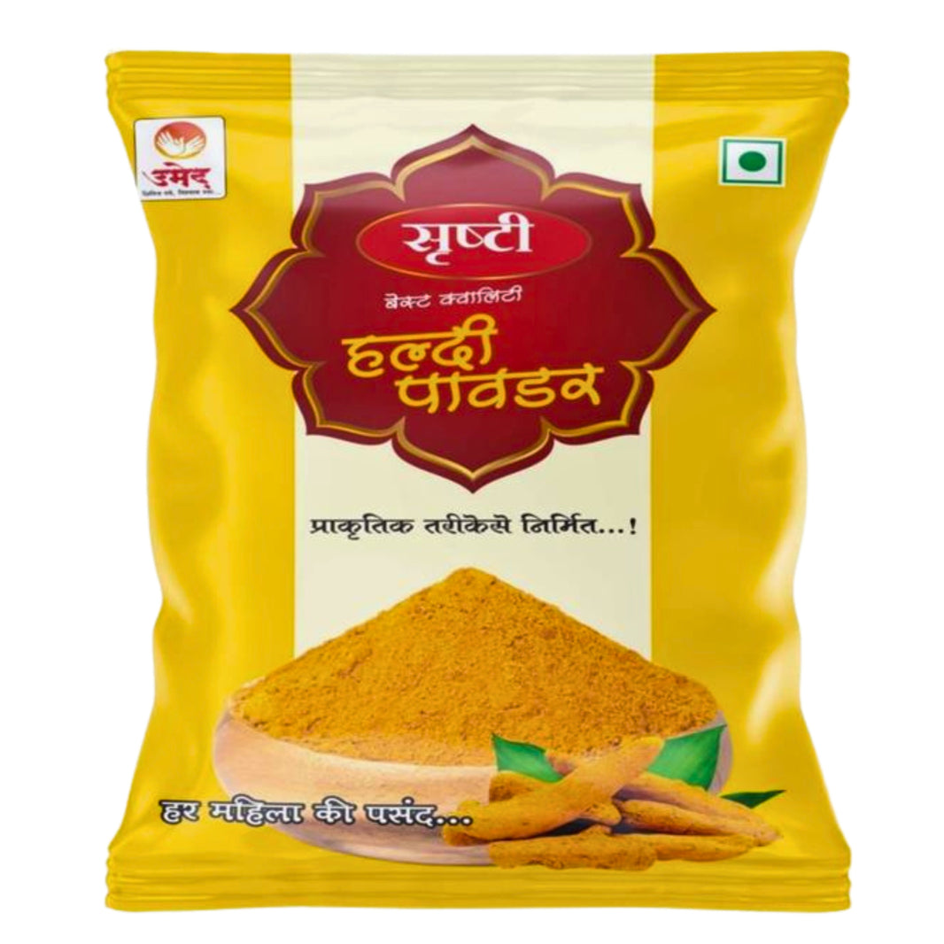 Jalna Jivika, Turmeric Powder, Siddhivinayak Masala Manufacturing Group, Premium Quality, Natural, Healthy, Pack of 50 gms