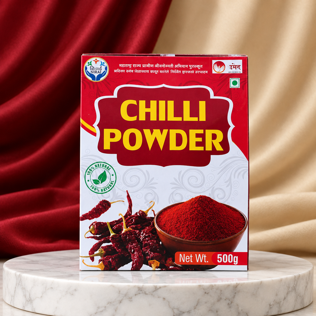 HIRAI Chilli Powder, Kalyani Shg, Premium Quality, Natural, Healthy, Pack of 500 gms