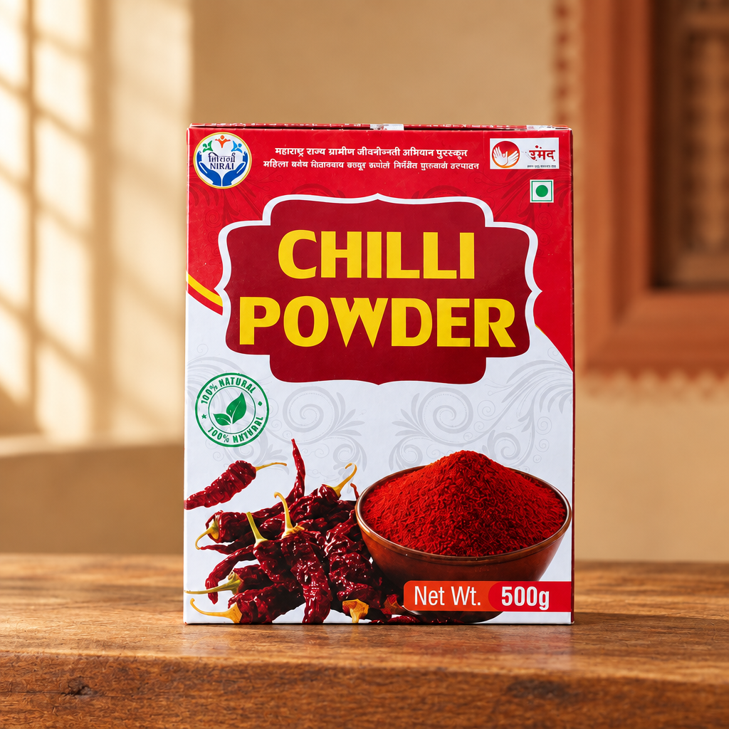 HIRAI Chilli Powder, Kalyani Shg, Premium Quality, Natural, Healthy, Pack of 500 gms