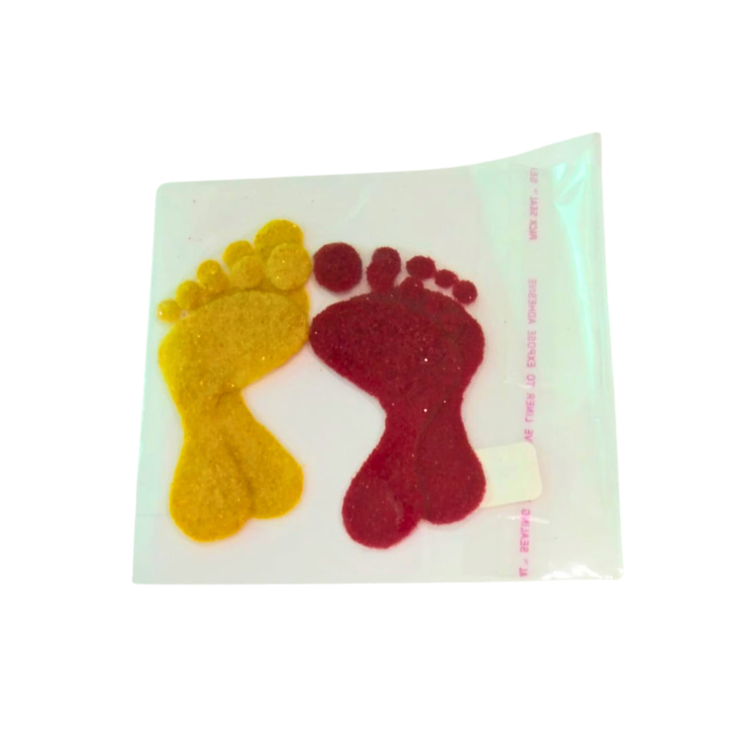 NAMA FUSION, Lakshmi Paul Red With Yellow Rangoli Template, Yogiraj SHG, Local Craftsmanship, Pack of 1 no
